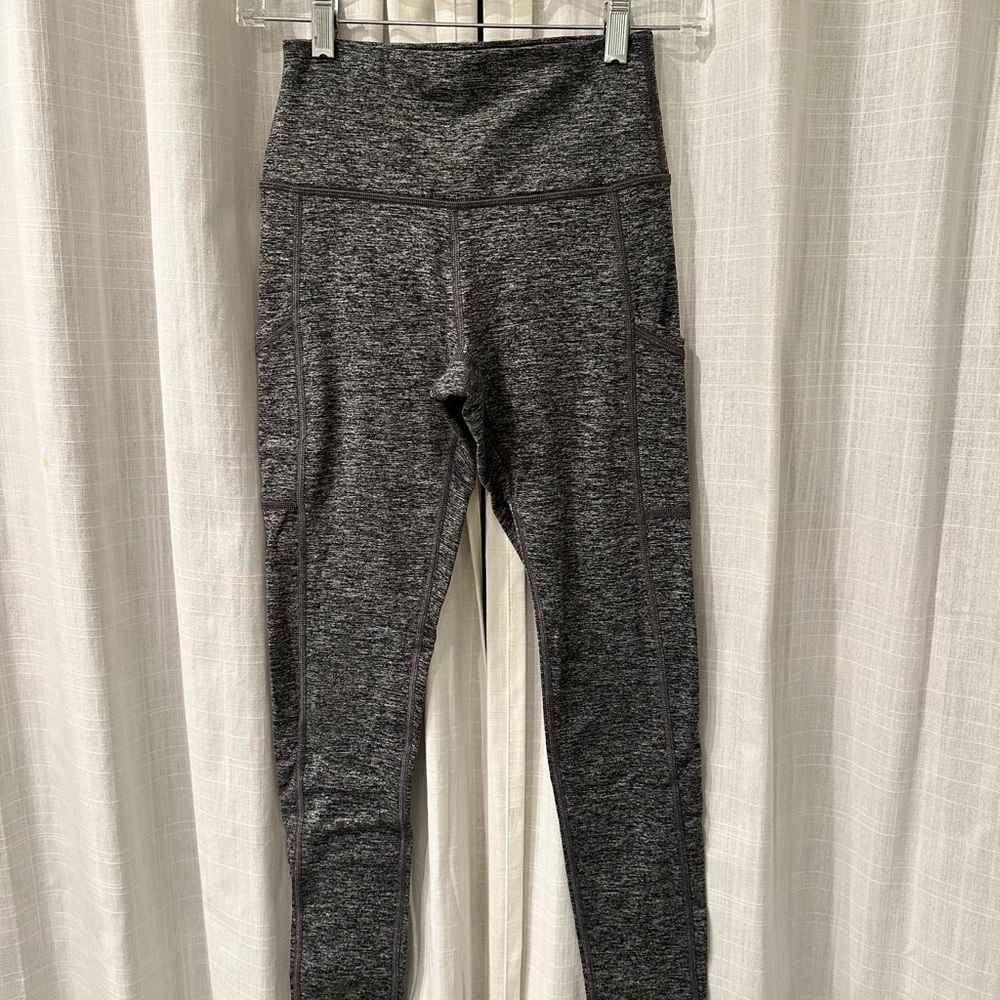 Aerie High Waisted Pocketed Charcoal Heathered Leggings
